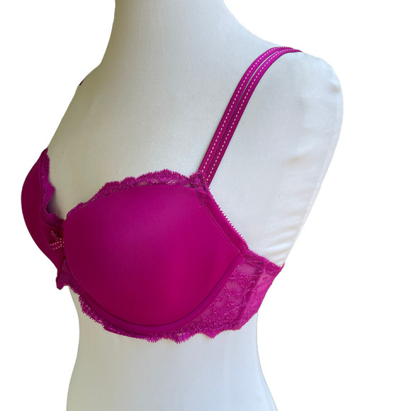 Chantelle Magenta/Pink Underwire Bra - Size 34 DD - Picture 2 of 12
